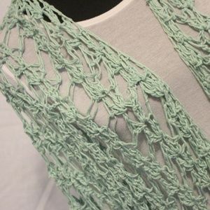 100% Cotton Kimono Duster Mint Green Handmade Sz L